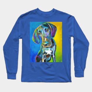 Colorful GREAT DANE Painting by Robert Phelps Long Sleeve T-Shirt